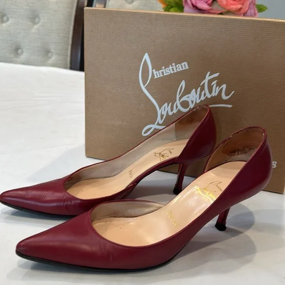 Authentic Christian Louboutin D’Orsay Red Heels - Picture 3 of 13
